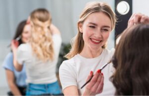 Women Applying Makeup